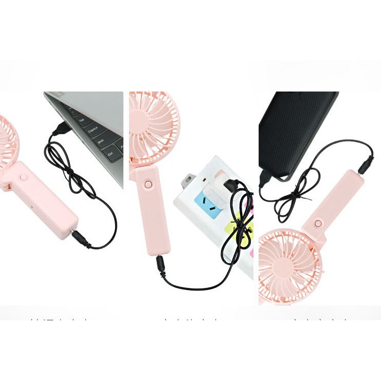 [Loại bền-chọn màu] Quạt mini tích điện sạc USB 2 kiểu đứng tiện dụng
