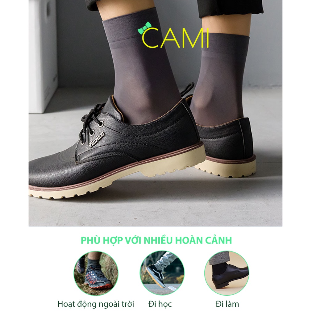 Vớ da siêu mỏng dạng trơn, chất vải mềm mịn, thoáng khí, form vớ chuẩn, hút mồ hôi - Cami - CMPK221