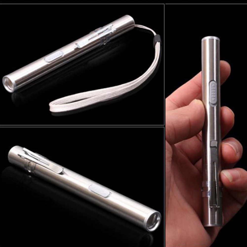 Đèn pin LED mini siêu sáng sạc USB bằng thép không gỉ