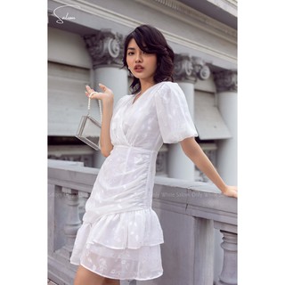 Đầm Voan tơ hoa nổi_Ora