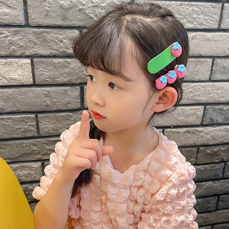 Set 10 Kẹp Tóc BB Họa Tiết Hoạt Hình Dễ Thương Thời Trang Mùa Hè Cho Bé Gái