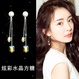 Bông Tai Chuỗi Hạt Vuông