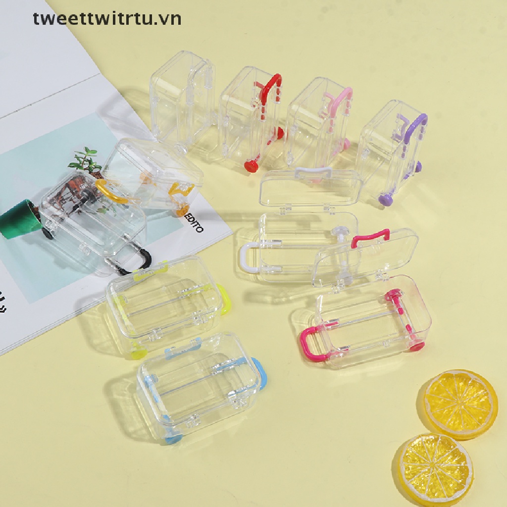 Va Li Mini Bằng Nhựa Trang Trí Nhà Búp Bê