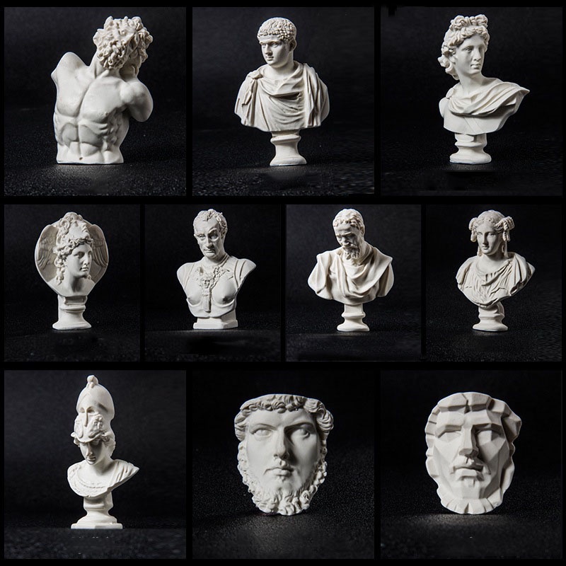 Set 10 tượng trang trí mini vintage decor nhà cửa