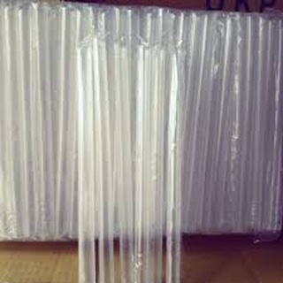 500gr Ống Hút Trà sữa bọc nilon từng cái ( Đen, trắng)
