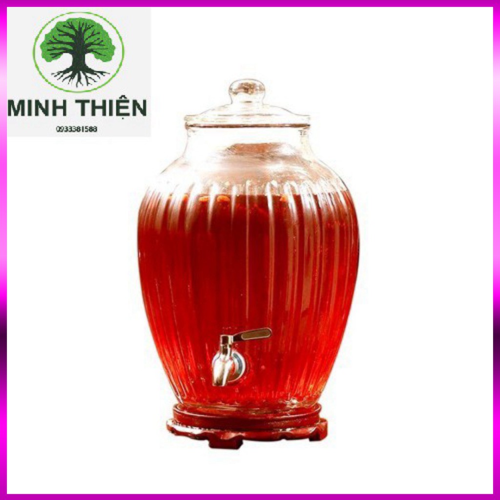 Bình Ngâm Rươu Sâm Thủy Tinh 217 10 Lít