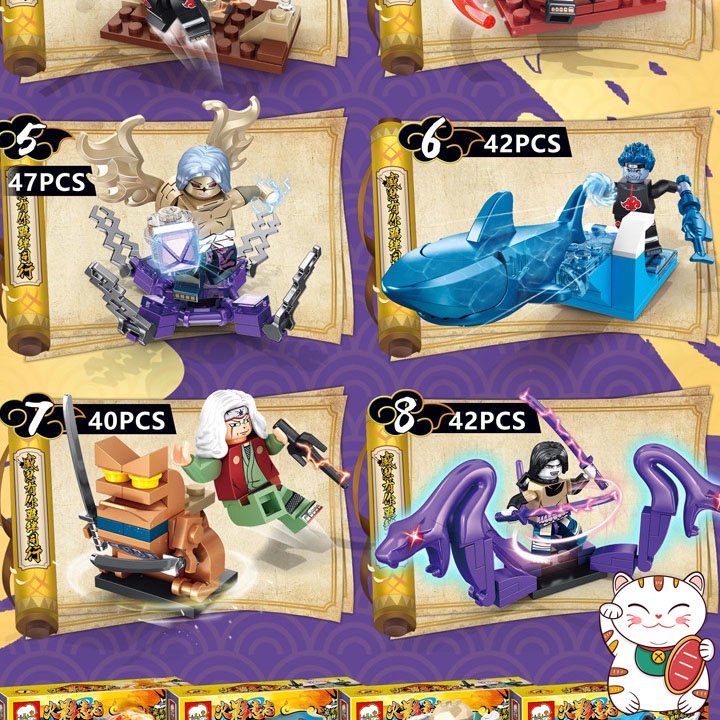 Combo 2 Nhân Vật Ninja Naruto Đại Chiến Nhẫn Giả Đồ Chơi Ghép Hình Lắp Ghép Lego Elephant