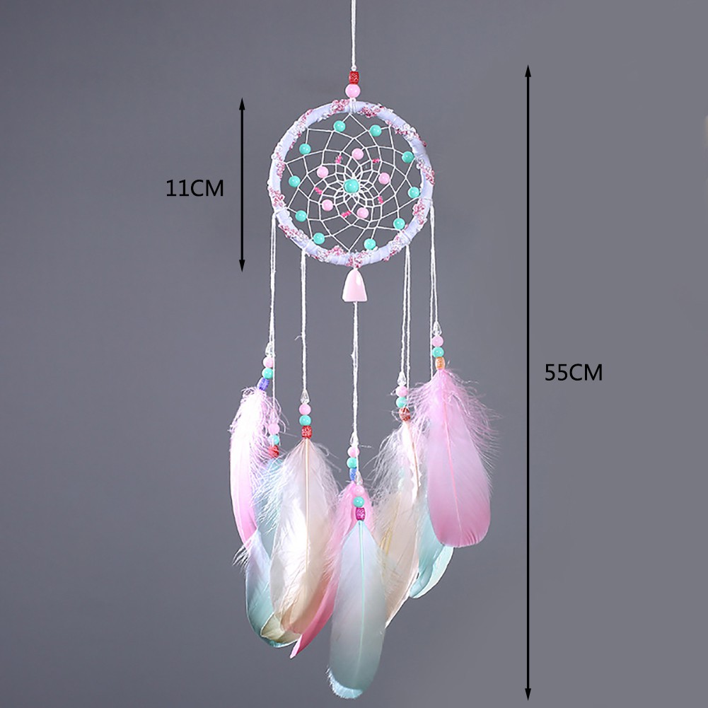 Giảm giá Chuông gió Dreamcatcher lông vũ 7 màu độc đáo - BeeCost