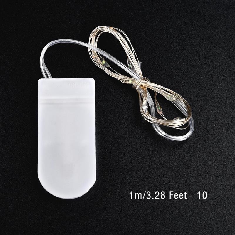 Dây Đèn LED 1M 3M Chạy Pin Chống Thấm Nước Tự Làm Trang Trí Cây Thông Giáng Sinh