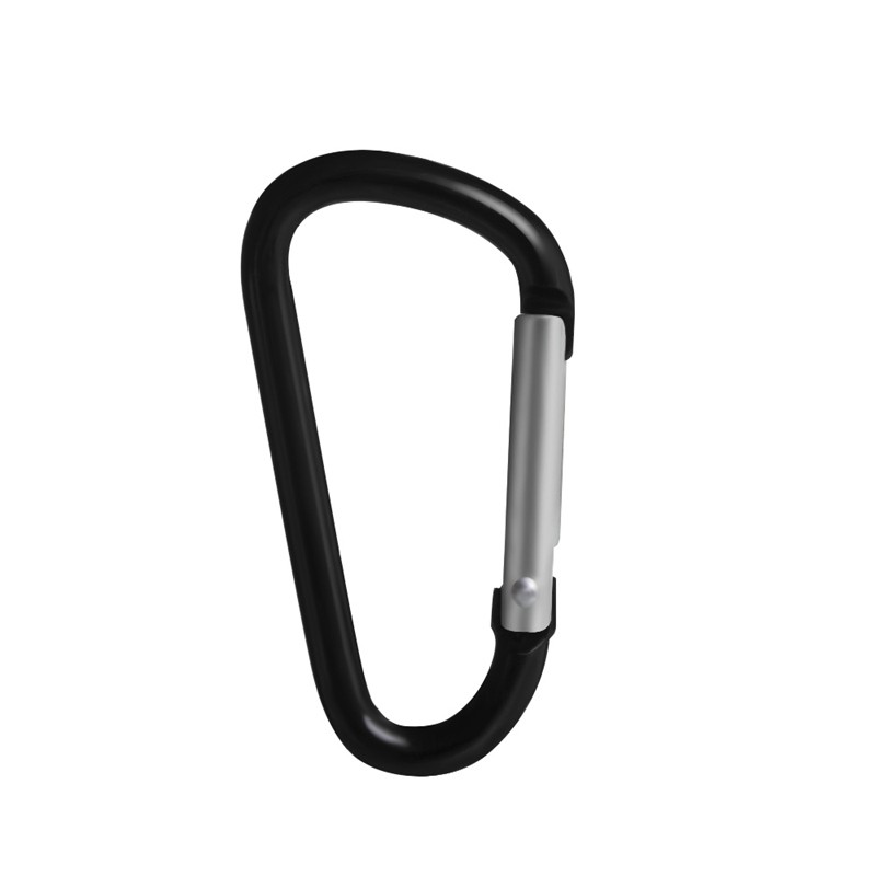 For Apple Airpods Accessories Silicone Cover Case+Anti Lost Strap Holder+Carabiner 4 In 1(Black)