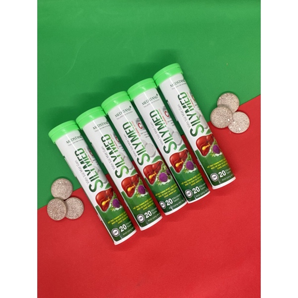Silymed medstand. Viên sủi mát gan hỗ trợ thanh nhiệt bổ gan tăng cường chức năng gan Tuýp 20 viên
