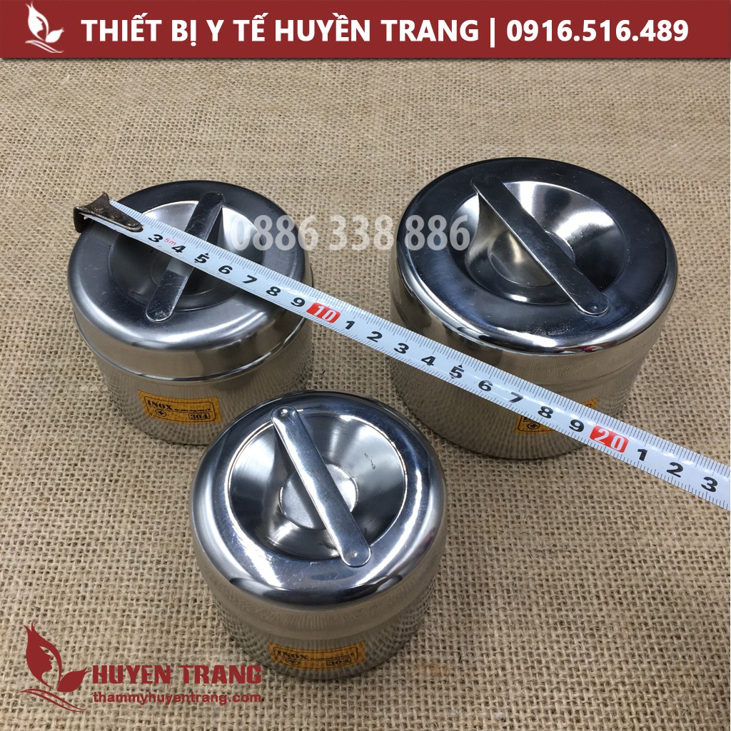 Hộp Inox 304 Đựng Bông Cồn Dụng Cụ Spa, Dụng Cụ Y Tế - NANOCEE OFFICIAL