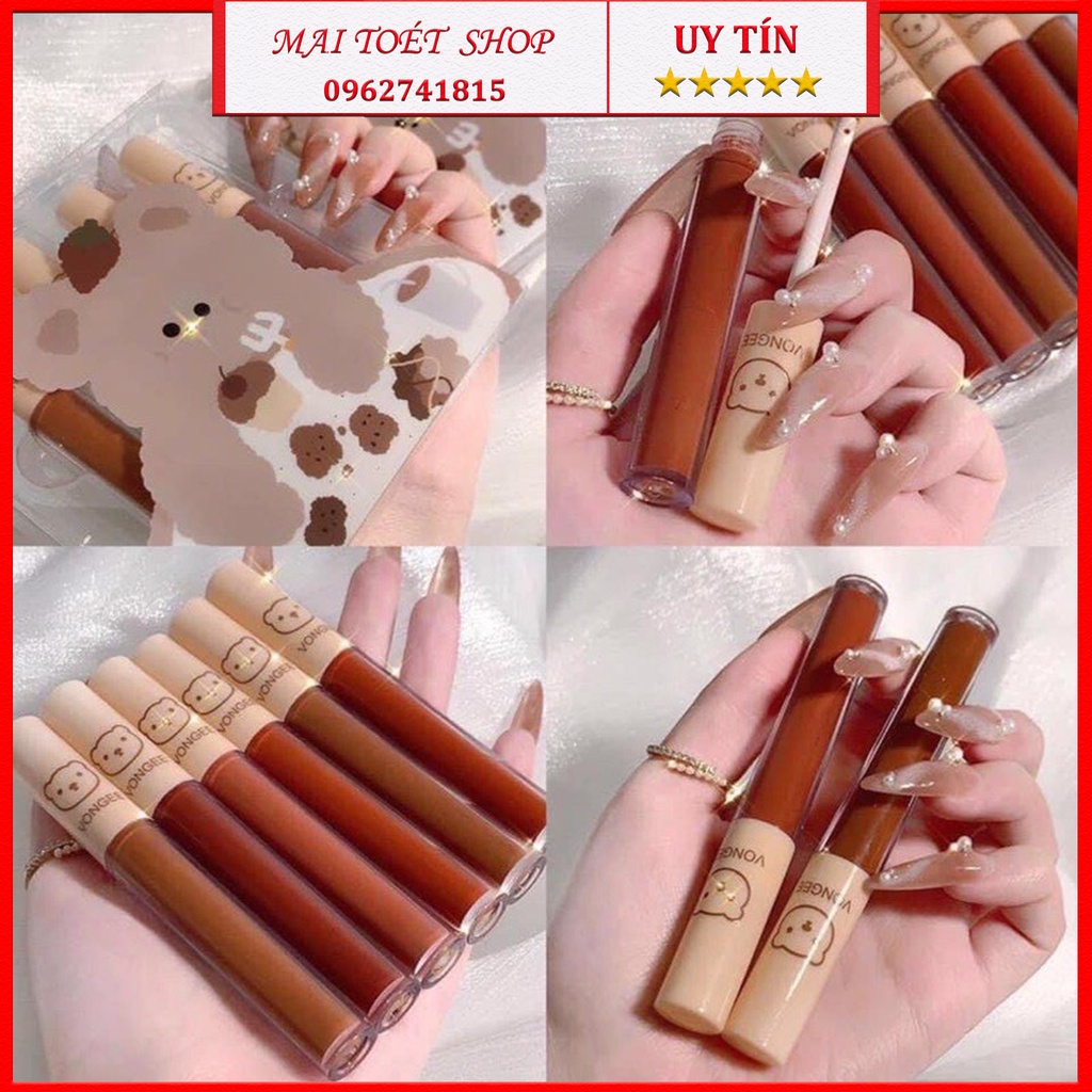 [New] Set Son Kem Nhung Lì 10 Cây WETN LIP GLOSS Siêu Hot - Bộ Son Kem Lì 10 Cây WETN Hồng