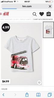 Áo phông bé trai nhiều mẫu H&M