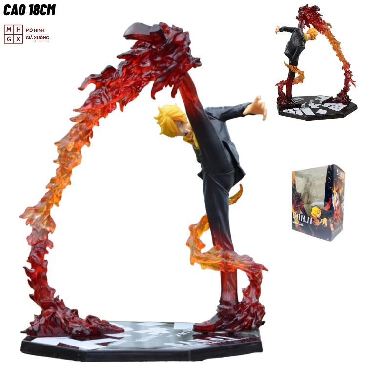 Mô hình Sanji hắc cước 16cm đế có chữ cao cấp, figure mô hình anime one piece vua hải tặc decor trang trí cực đẹp