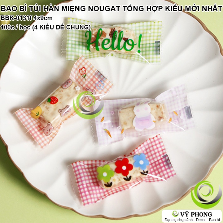 BAO BÌ TÚI HÀN MIỆNG KẸO NOUGAT 4x9CM TỔNG HỢP KIỂU MỚI 2022 SIÊU HOT LÀM QUÀ TẶNG CÁC DỊP LỄ TẾT NĂM MỚI BBK-0131