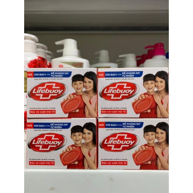 Xà bông cục Lifebuoy bảo vệ vượt trội công thức ion bạc 90g