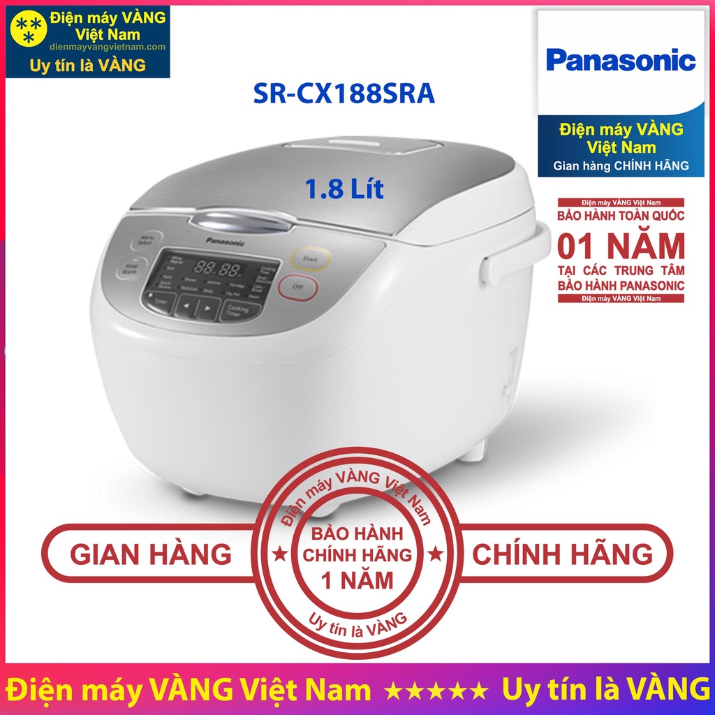 Nồi cơm điện tử Panasonic SR-CL108WRA SR-CL188WRA SR-CP108NRA SR-CP188NRA SR-CX188SRA - Hàng chính hãng