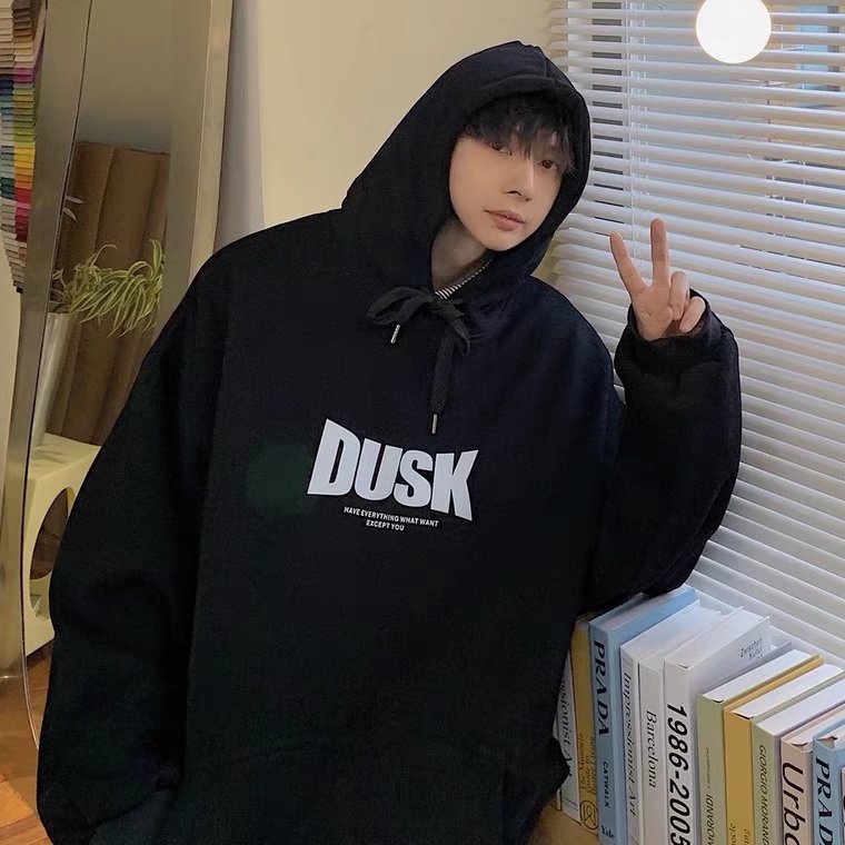 Áo hoodie Thể Thao Dáng Rộng In Chữ Phong Cách Hip Hop Đường Phố Nhật Bản Thời Trang Mùa Đông Cho Nam [M-5XL]