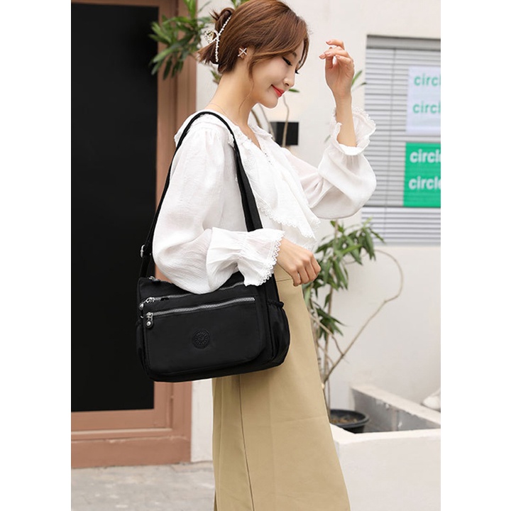 Túi đeo chéo nữ vải dù chống thấm nước, chống xước cao cấp size 26 cm TUI-25