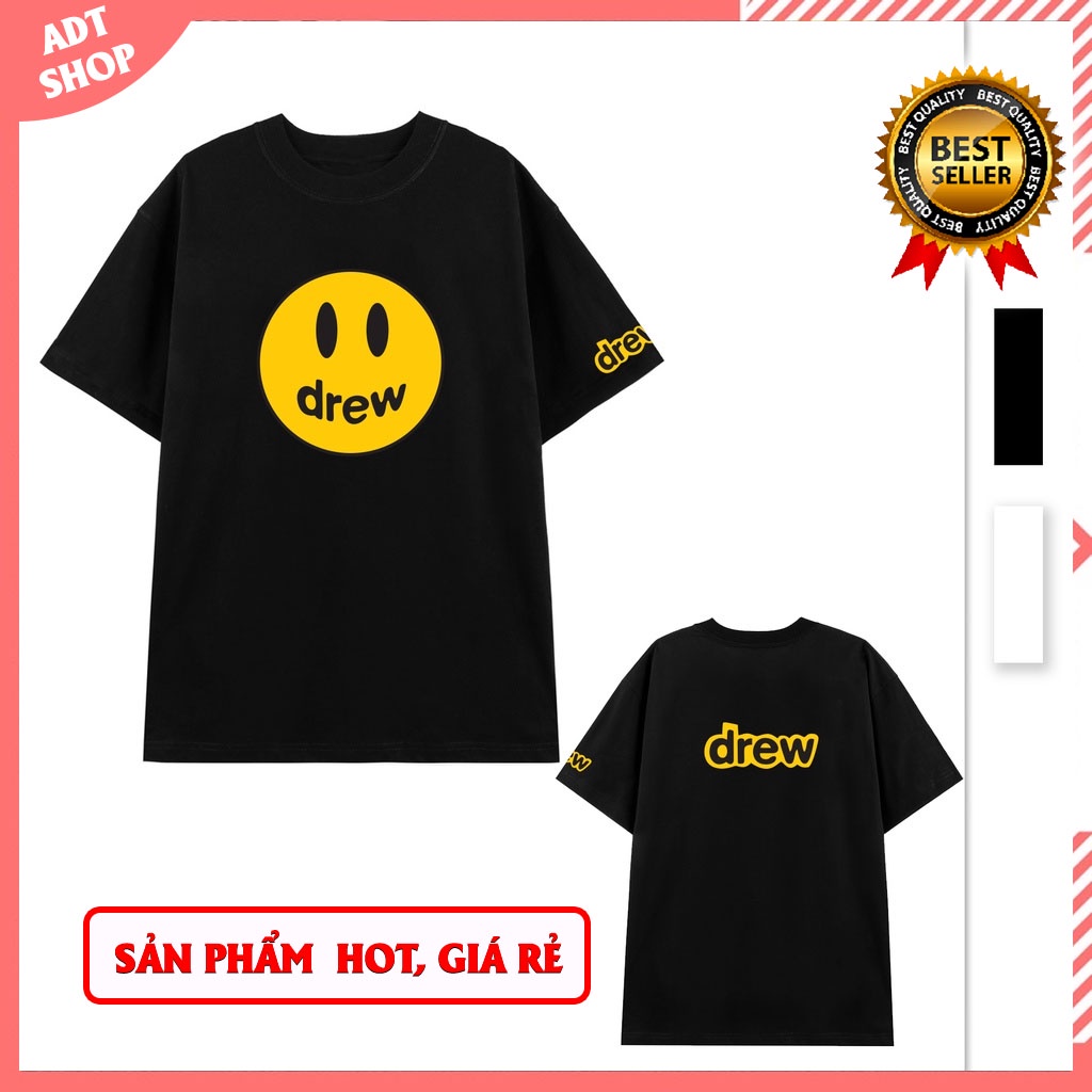 Áo Thun Nam Nữ Unisex Tay Lỡ Form Rộng Chất Liệu Cotton DREW giá rẻ mẫu HOT