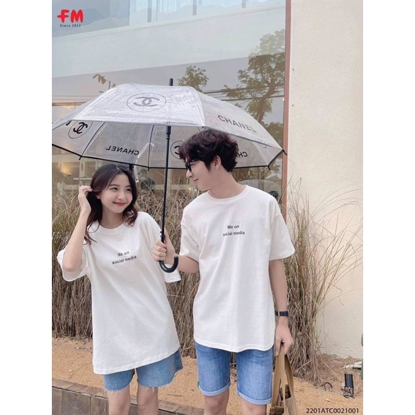 [Rẻ vô địch] Áo thun cotton tay lỡ dáng rộng unisex me on