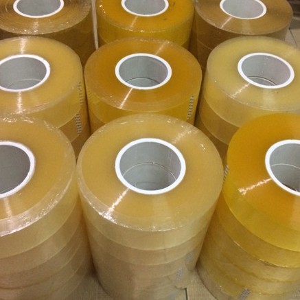 Băng dính OPP 1kg/1 cuộn lõi nhựa 5mm ( Màu trắng trong,vàng đục,vàng chanh)