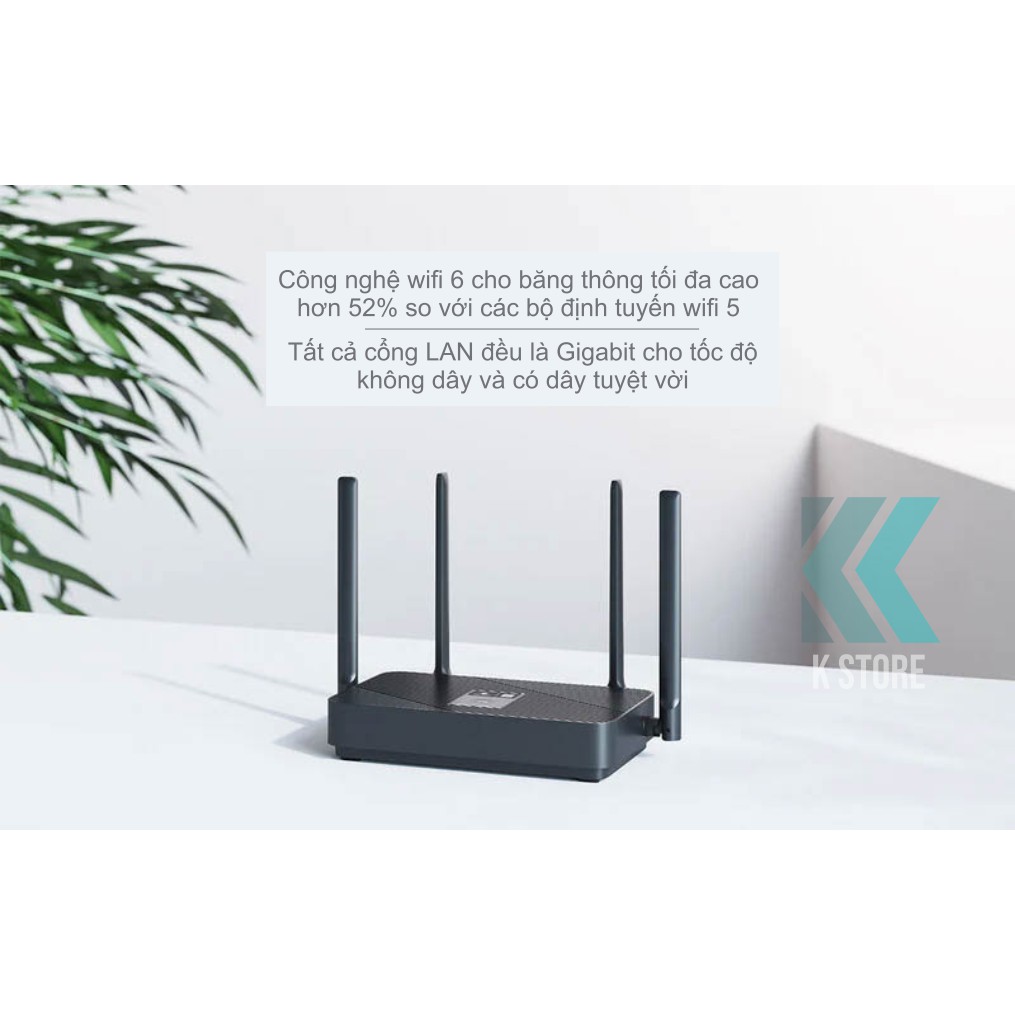 [Mã 155ELSALE giảm 7% đơn 300K] Bộ phát wifi router wifi Xiaomi CR6608 - chuẩn WIFI 6 AX1800 hỗ trợ Mesh