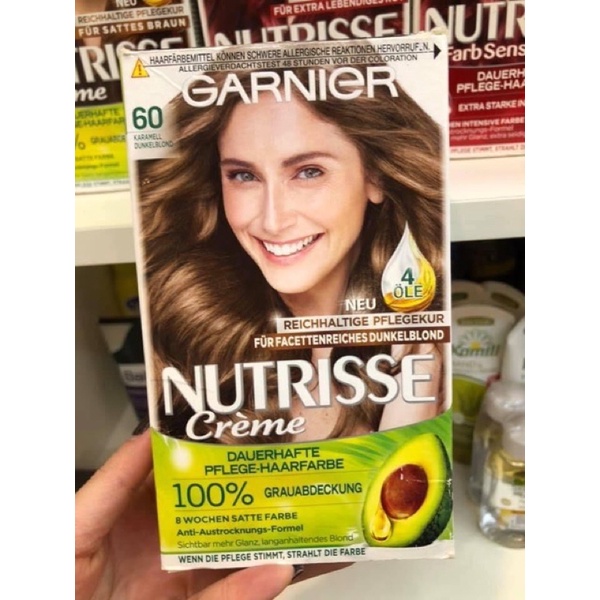 Ganier Nutrisse nhuộm tóc thảo dược số 60 nâu hạt dẻ