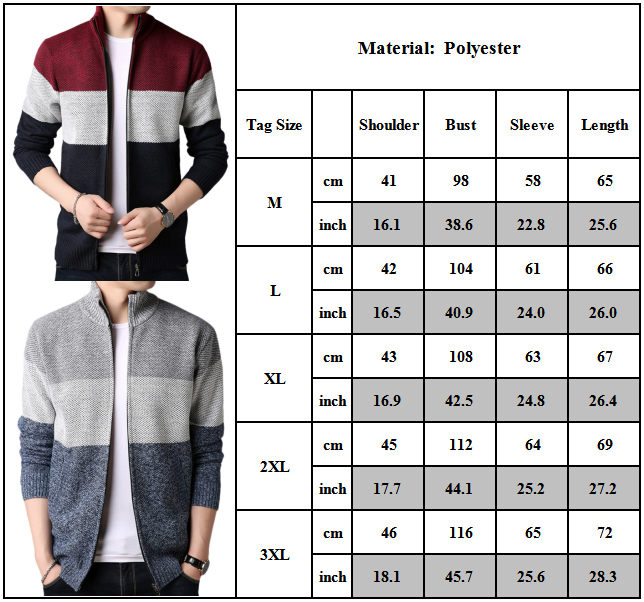 Áo Khoác Cardigan Dệt Kim Phối Khoá Kéo Cho Nam