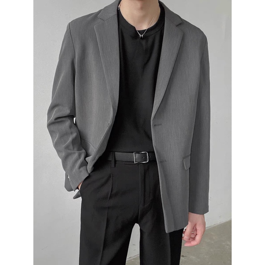 Áo Blazer Nam Dài, Áo khoác Blazer Form Rộng NPV phong cách Hàn Quốc