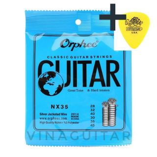 Dây đàn Guitar Classic Orphee NX-35 Bộ 6 dây tặng kèm pick gảy