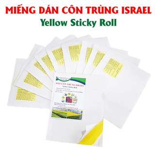 Bẫy Ốc Sên và Côn trùng gây hại nông nghiệp bằng keo dính vàng sinh học nhập khẩu Israel (20 Miếng màu vàng 2 mặt keo)