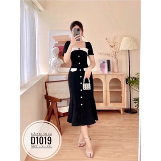 Bigsize Đầm đuôi cá túi viền D1019