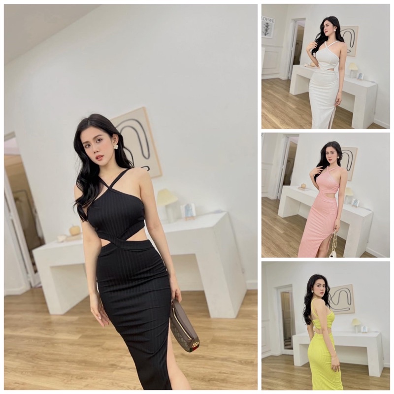 ĐẦM CỔ YẾM XẺ TÀ KHOÉT EO