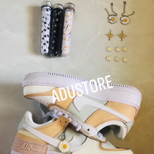 [ ADU Store Sài Gòn Sneaker ] Giày Nữ Sneaker Hoa Cúc | _Af1 Aura + Phụ kiện