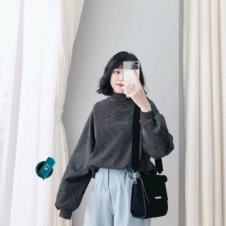 Áo kẻ ti cổ cao 8654-ktam