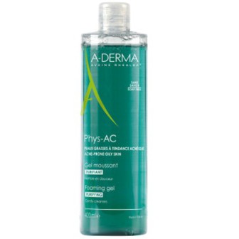 Aderma Phys-AC Gel Moussant Purifiant Pháp Sữa rửa mặt cho da dầu mụn