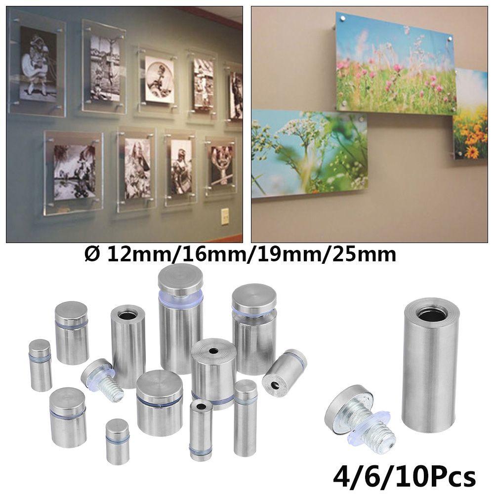 Set 4 / 6 / 10 Ốc Vít Cố Định Bảng Quảng Cáo Bằng Thép Không Gỉ Tiện Dụng
