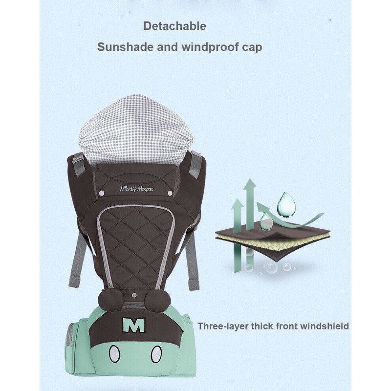 Đai địu bé Disney thiết kế thoải mái tiện dụng cho bé 0-36 tháng