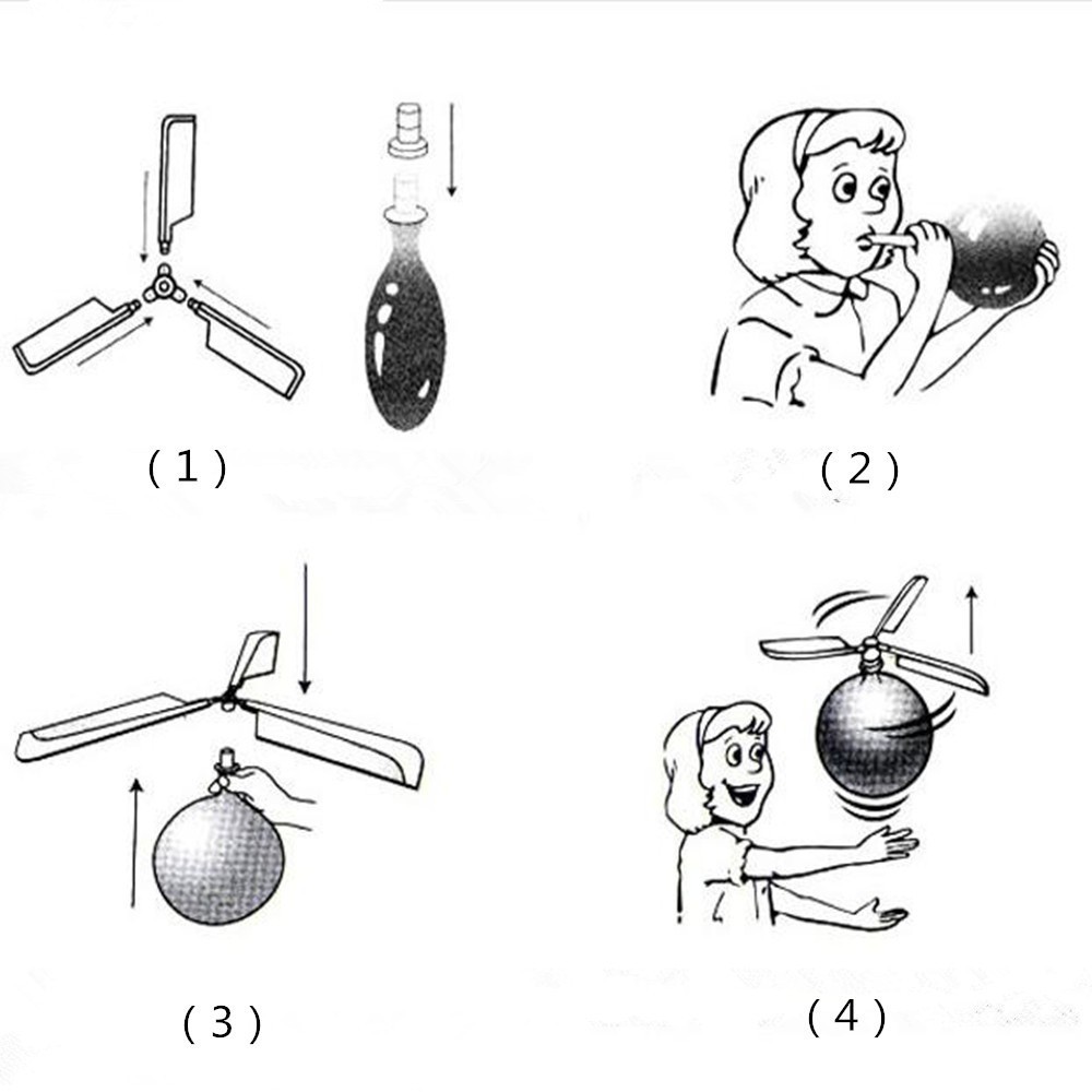 Đồ chơi lắp ráp trực thăng bong bóng cho trẻ nhỏ