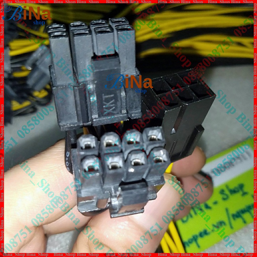 Cáp chia VGA 6 pin ra 2 đầu 8 pin (6+2)