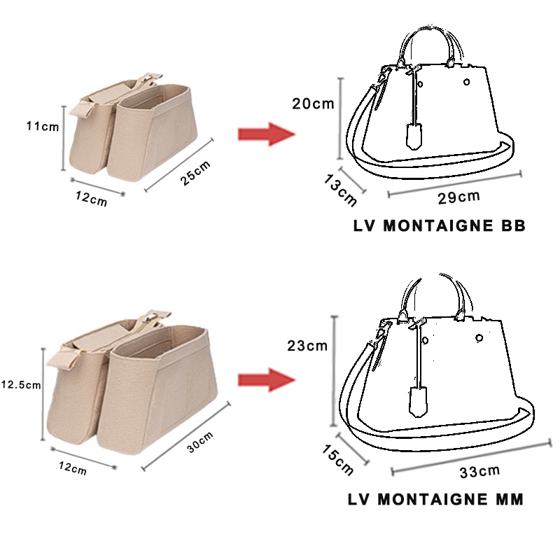 Evertoner Túi Đựng Mỹ Phẩm Montaigne BB MM Bằng Vải Nỉ