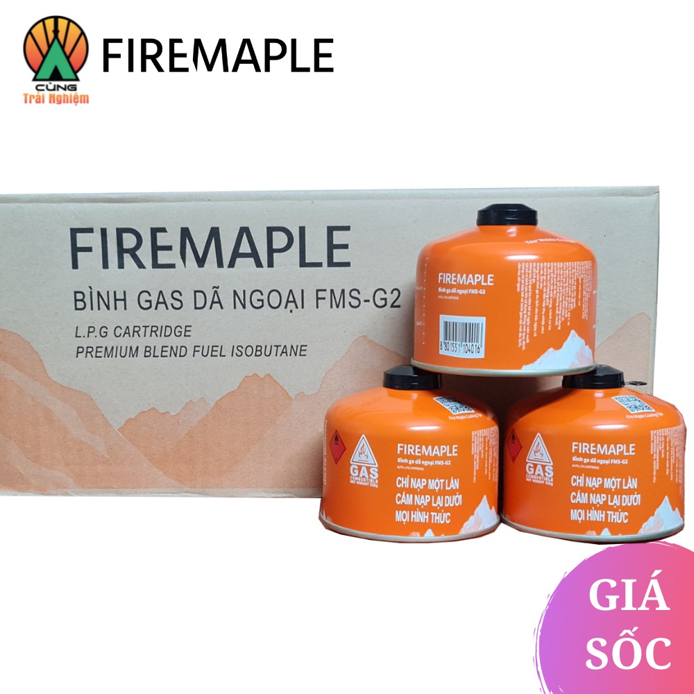 [CHÍNH HÃNG] Lon Gas Du Lịch Chuyên Dụng Dã Ngoại Fire Maple FMS-G2 520ml Cho Hoạt Động Nấu Ăn Ngoài Trời