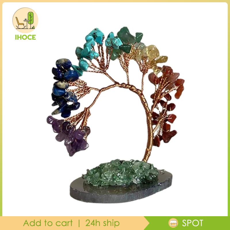 Cây đá thạch anh tự nhiên 7 nhánh kim tiền tài lộc trang trí nhà cửa