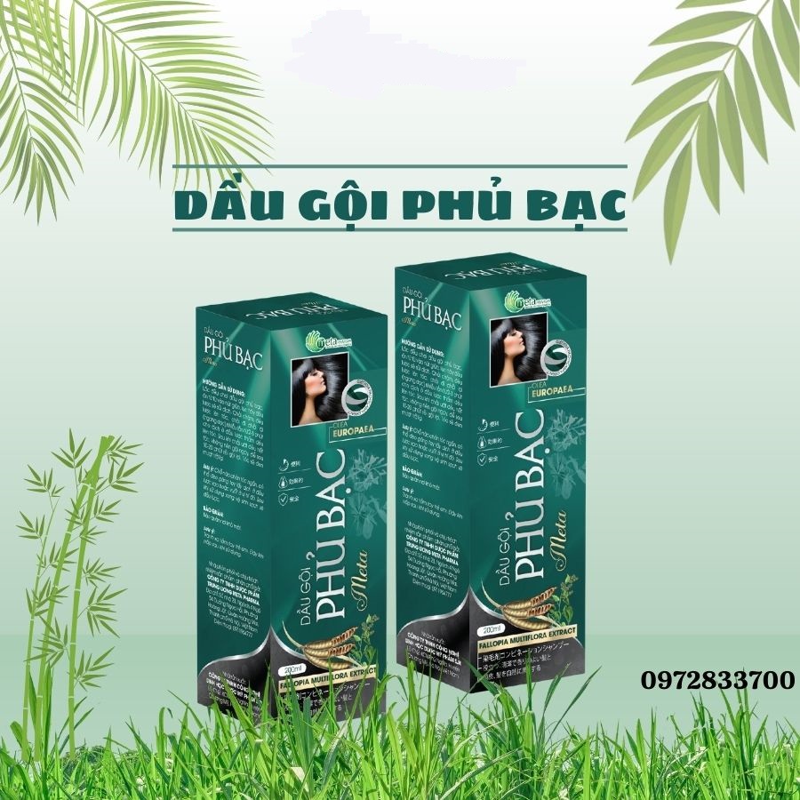 Dầu gội phủ bạc nguyên liệu nhập khẩu Nhật Bản, làm tóc đen tự nhiên, cho mái tóc đen, bóng mượt hơn lọ 200ml