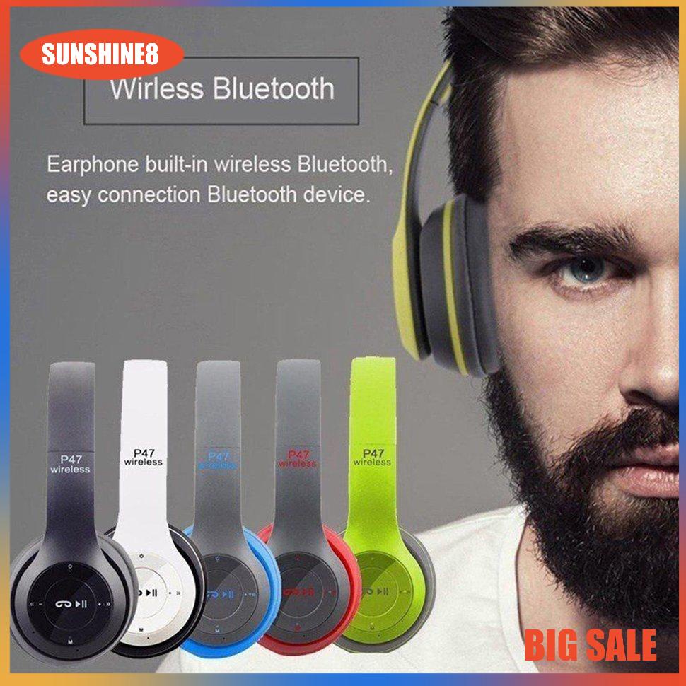【SUN】Noise Cancelling Wireless Headphones 4.2 earphone headset with Mic