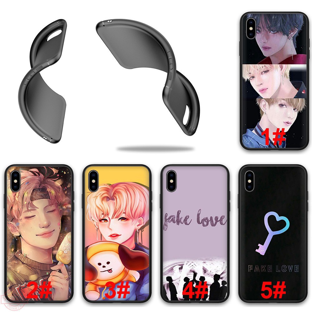 [Bb123]  Ốp điện thoại silicone in hình nam nhân Hàn Quốc Fake Love cho iPhone XS Max XR X 8 Plus 7 Plus 6s Plus 6 1