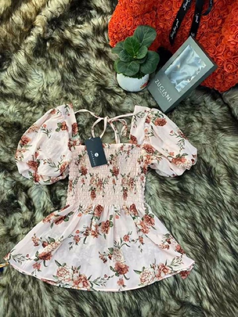 Áo Peplum Hoa