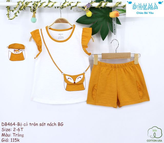 [Dokma]Bộ cánh Tiên túi ví siêu đáng yêu-chất mịn mát (Sz 2-6y)